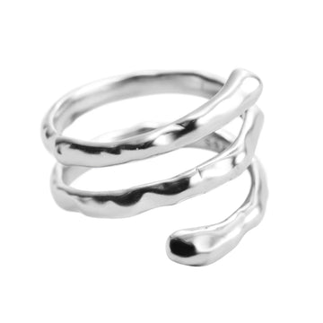 ONEHE Adjustable Silver Ring – Hypoallergenic & Elegant by ONEHE at www.brixbailey.com