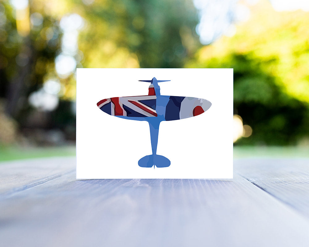 RAF Spitfire Ensign Greeting Card