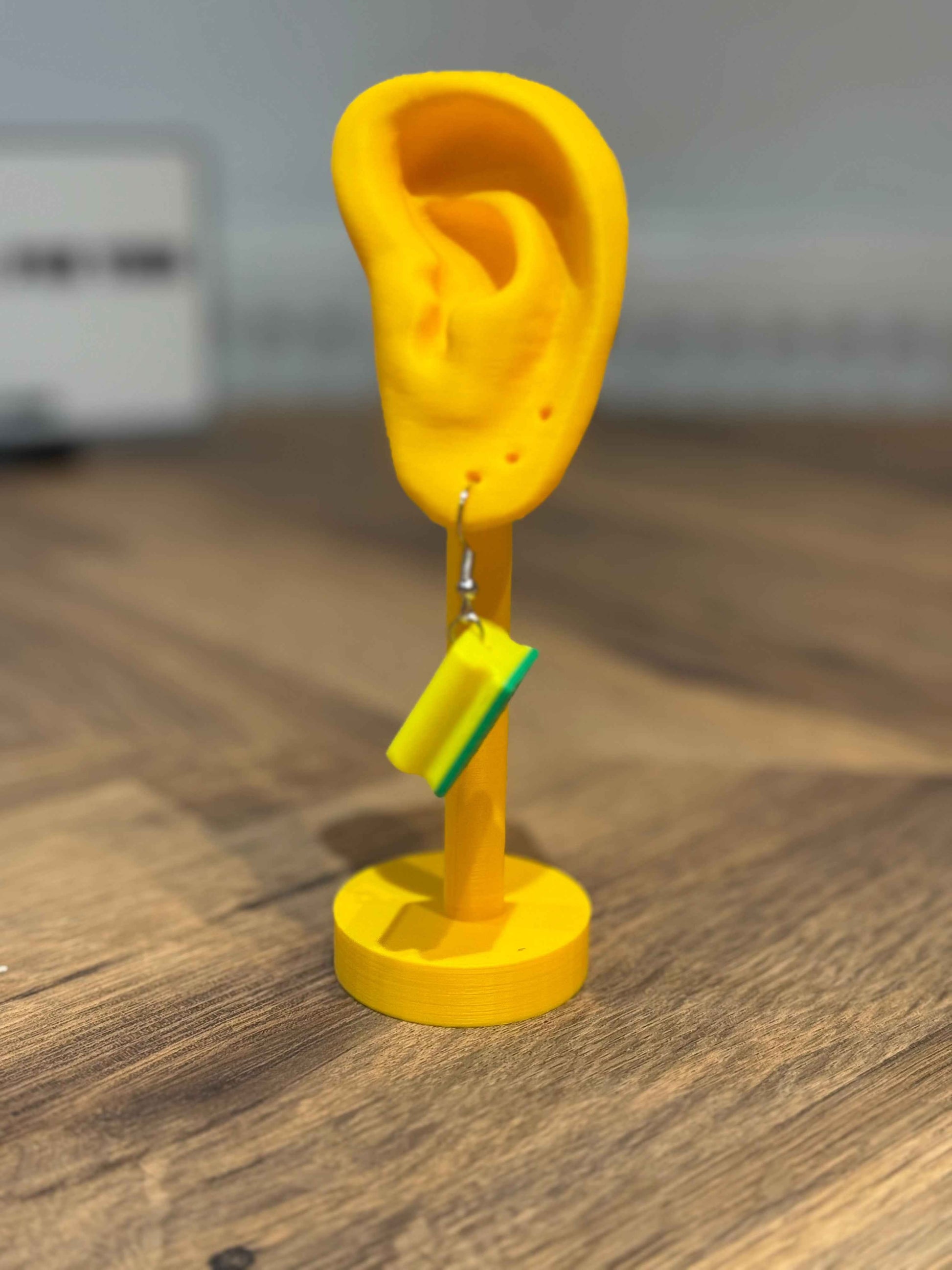 Sponge Earrings in Yellow