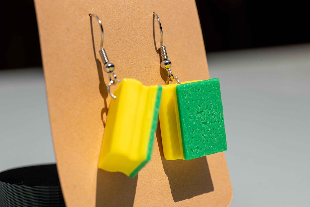 Sponge Earrings in Yellow