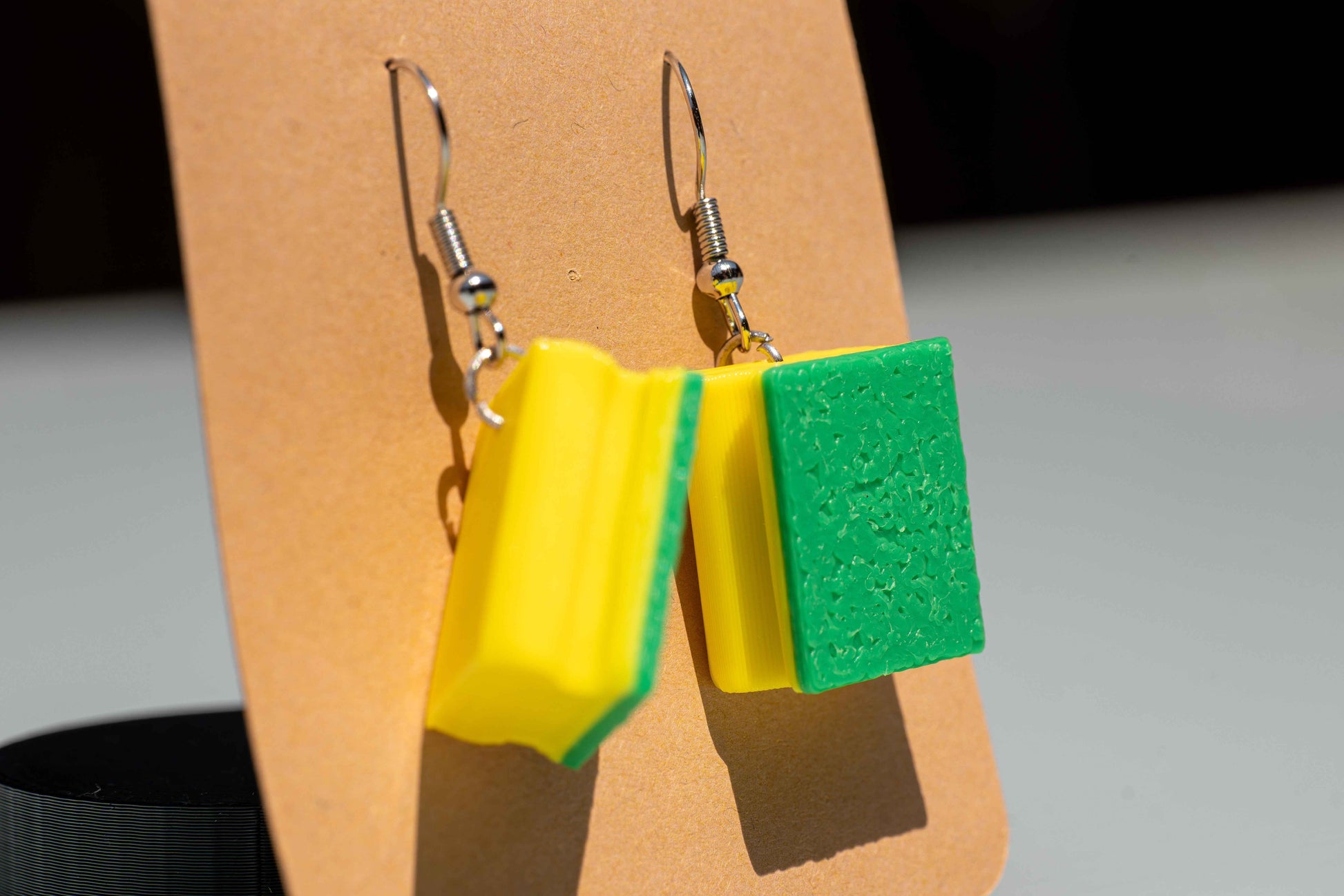 Sponge Earrings in Yellow