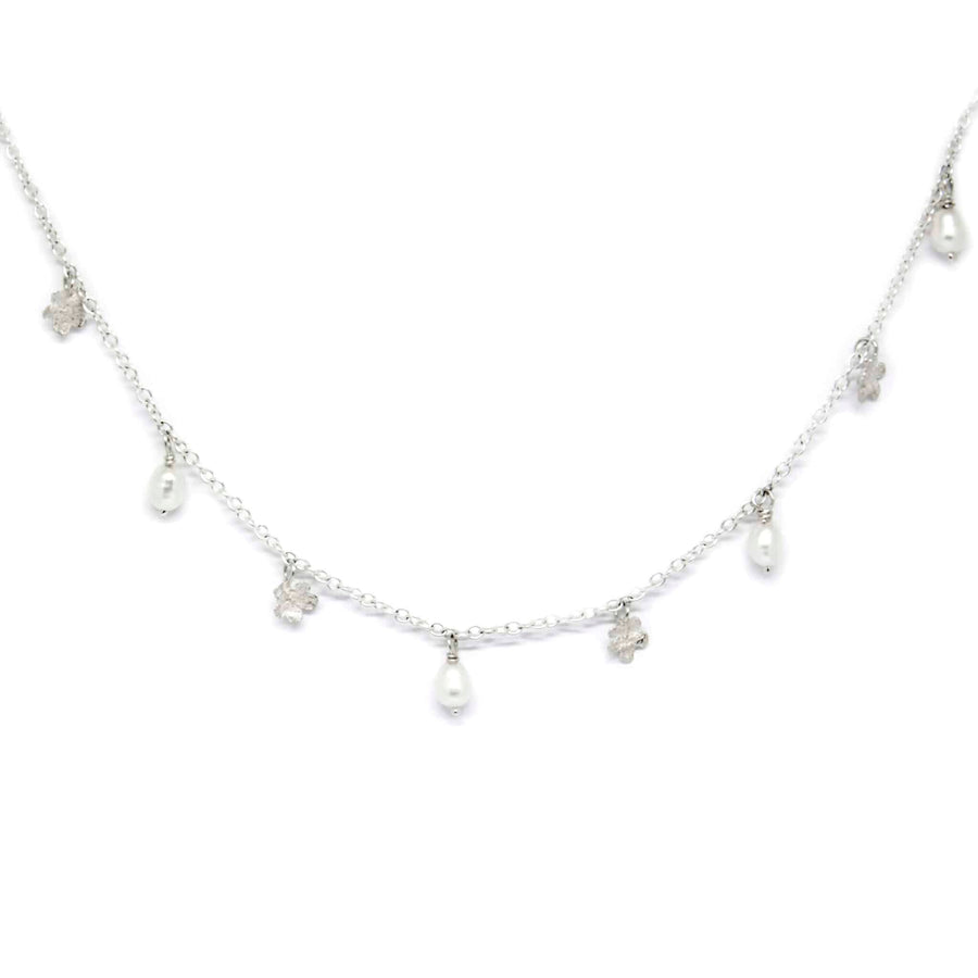 Spring Collection Silver Necklace with Pearls – Handcrafted by Agnes Veski by Agnes Veski Jewellery at www.brixbailey.com