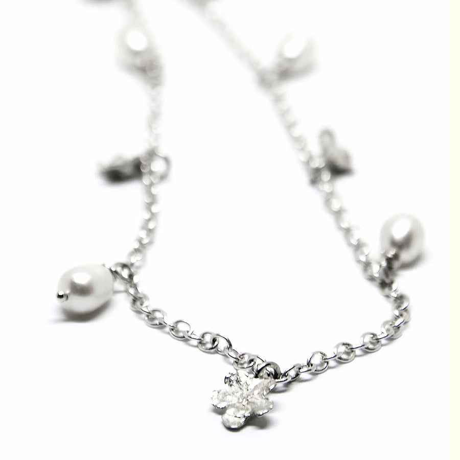 Spring Collection Silver & Pearl Necklace – Handcrafted by Agnes Veski by Agnes Veski Jewellery at www.brixbailey.com