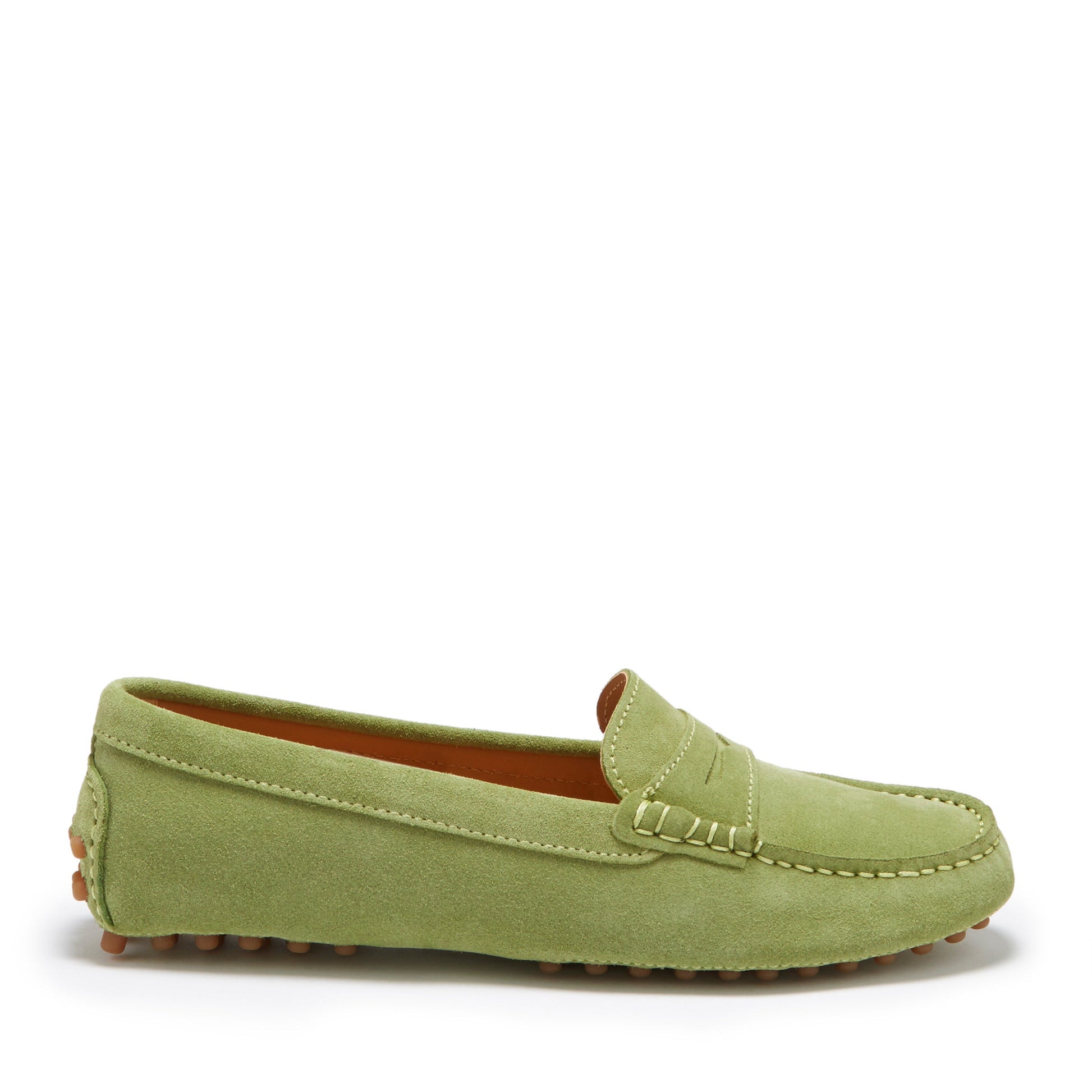 Women's Olive Green Penny Driving Loafers