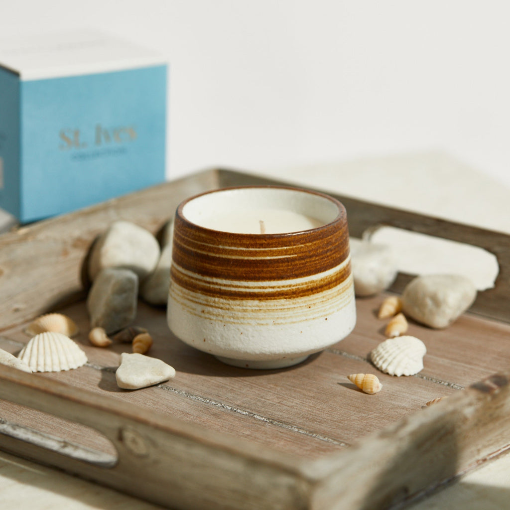 St Ives: Praa Sands Candle - Rock Salt & Driftwood