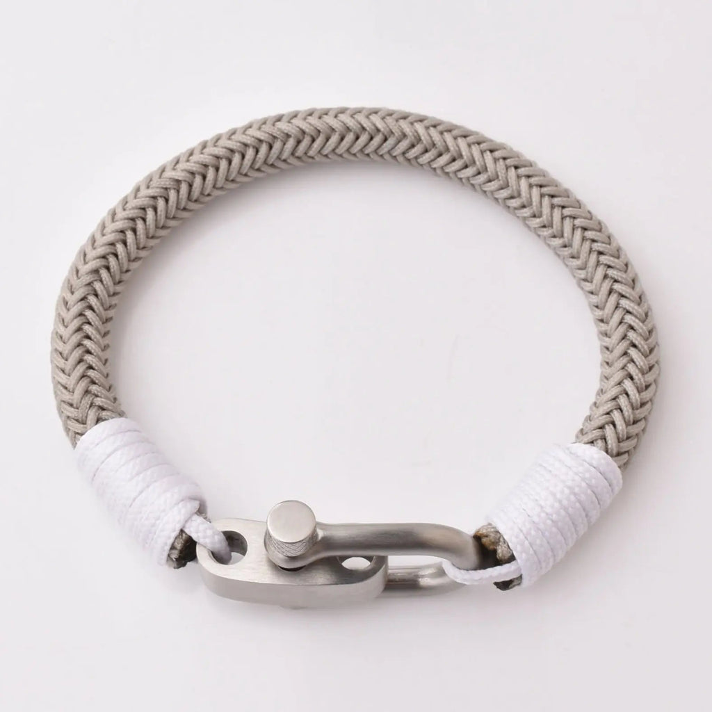 Stainless Steel Brushed Silver Rope Bracelet