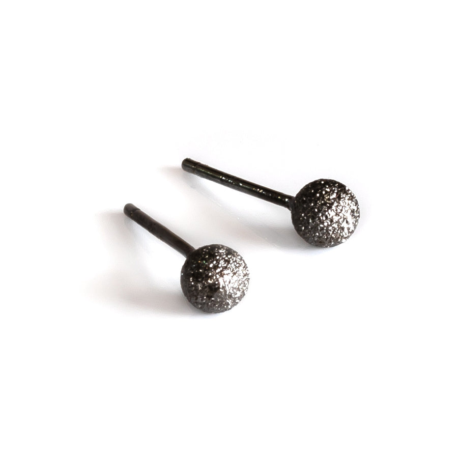 Sparkling Sugarball Studs – 925 Silver, 7mm, Choose Your Finish by MyaMoon at www.brixbailey.com