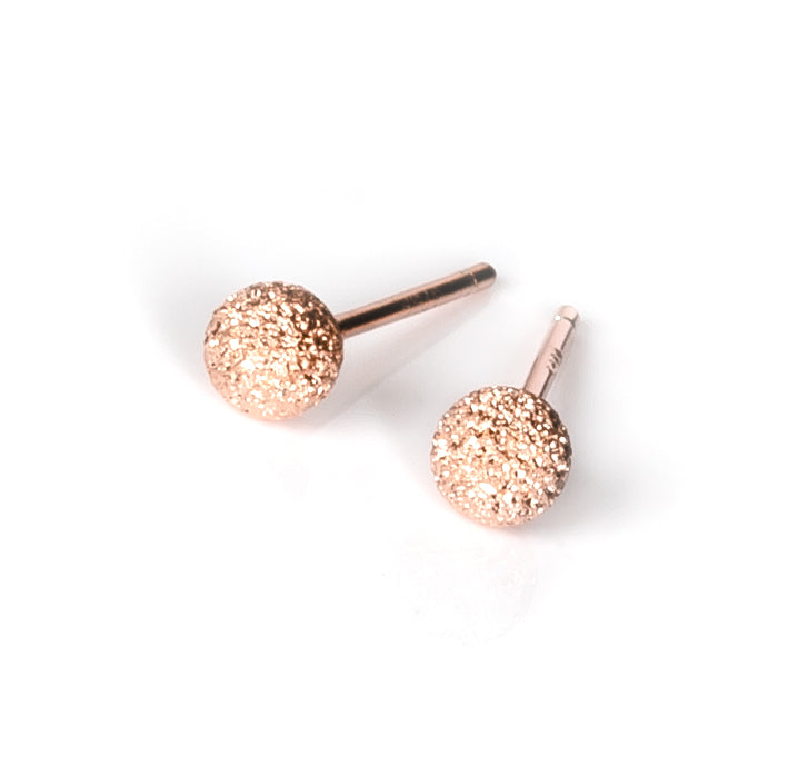 Sparkling Silver 925 Sugarball Studs – Choose Your Finish by MyaMoon at www.brixbailey.com