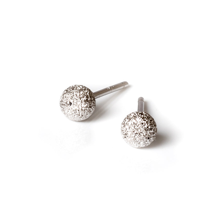 Sparkling 925 Silver Sugarball Studs – Choose Your Plating by MyaMoon at www.brixbailey.com