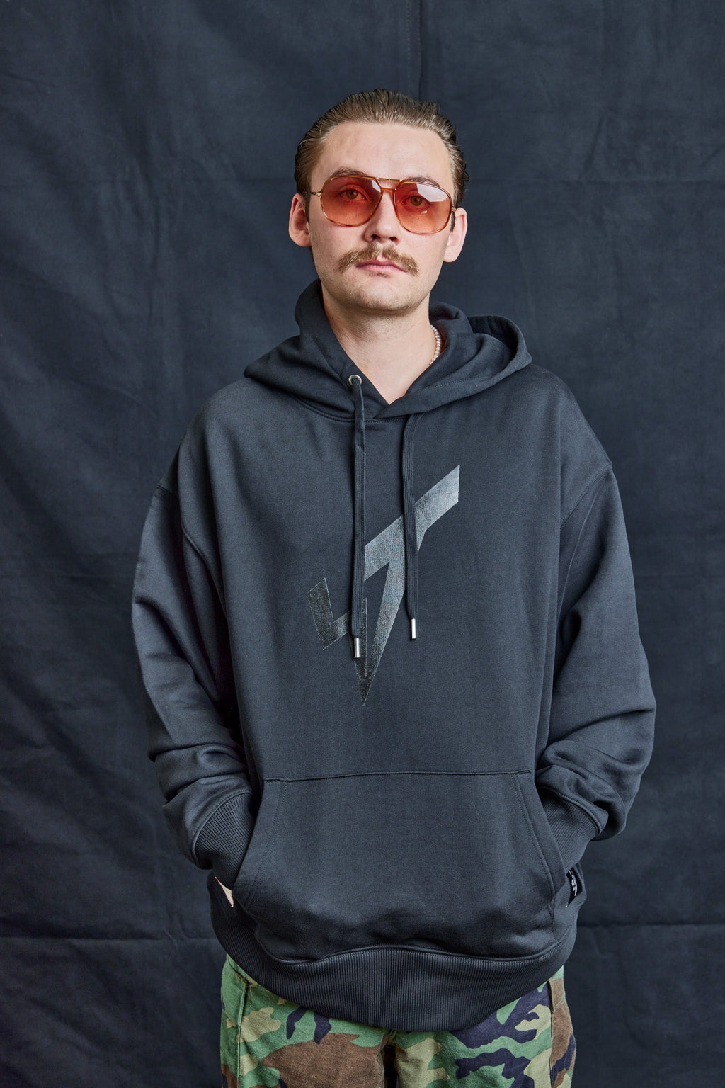 ST Hoodie in Black with Black Logo