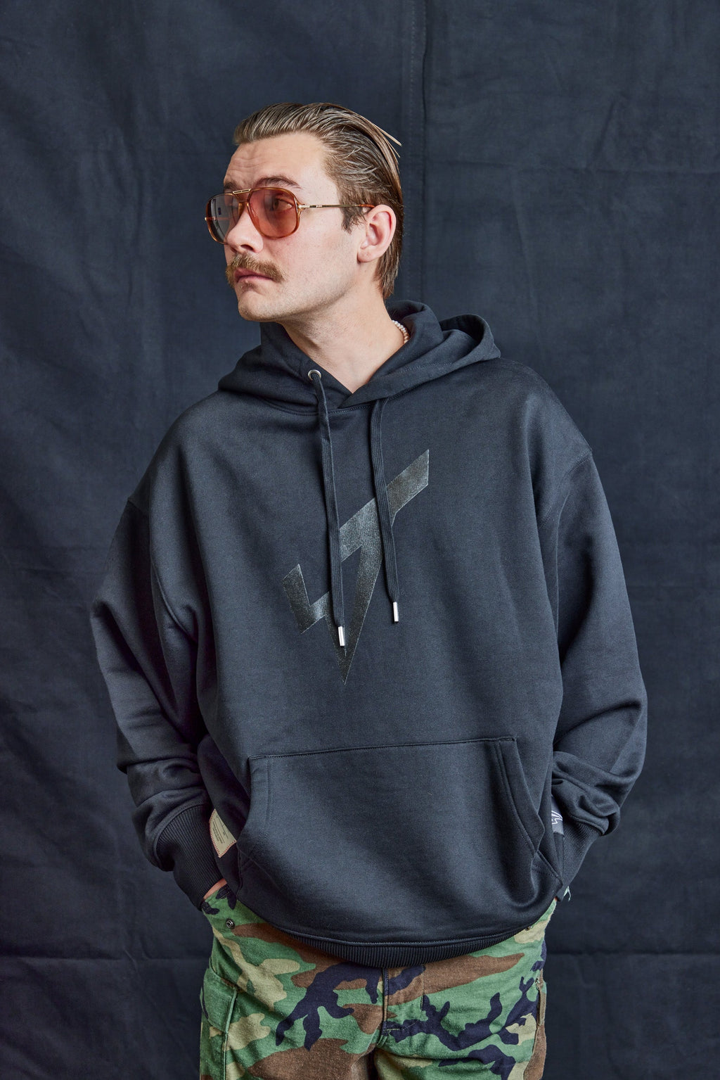 ST Hoodie in Black with Black Logo
