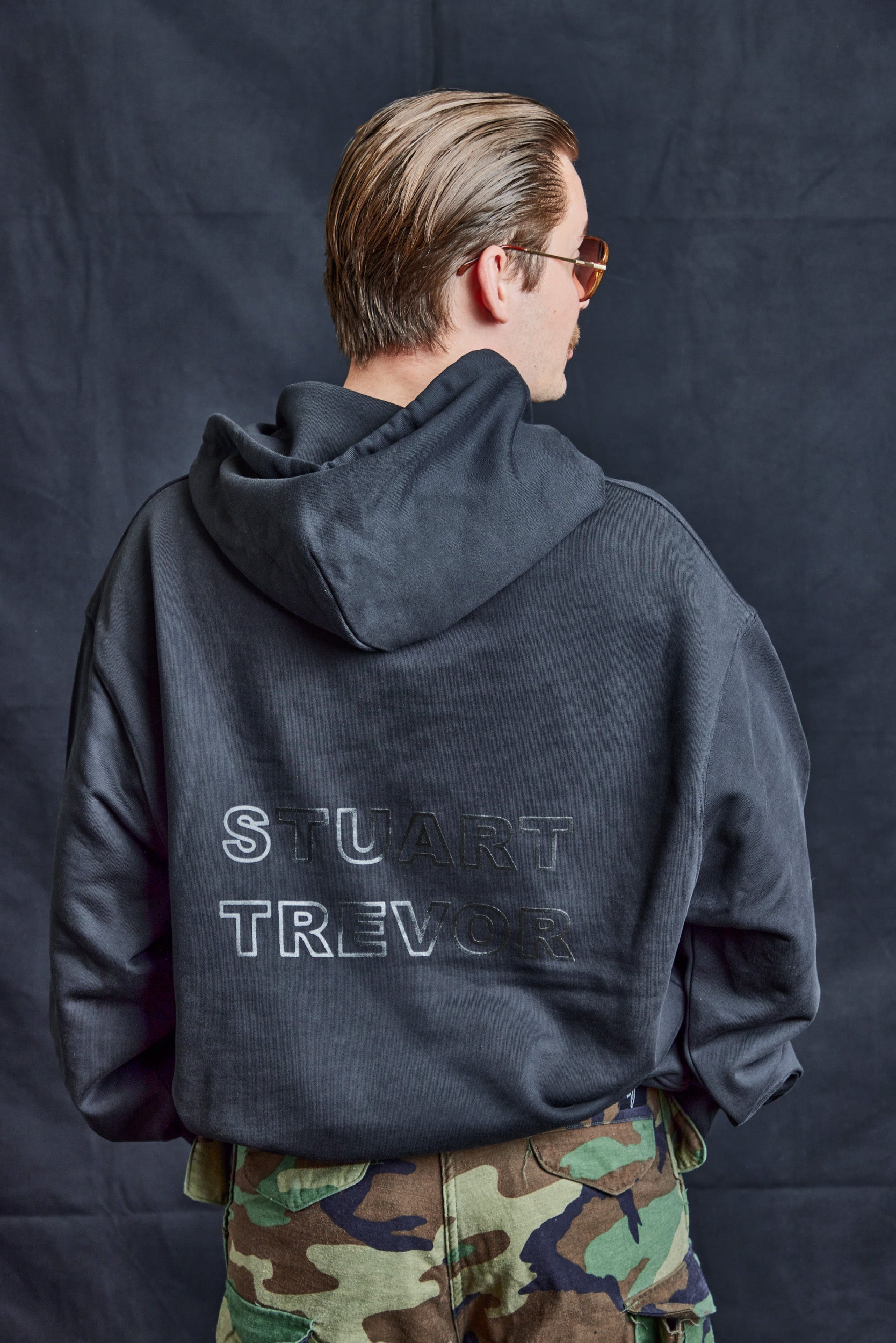 ST Hoodie in Black with Black Logo