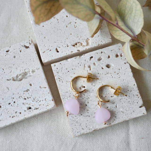 Terra Stud Huggie Pebbles