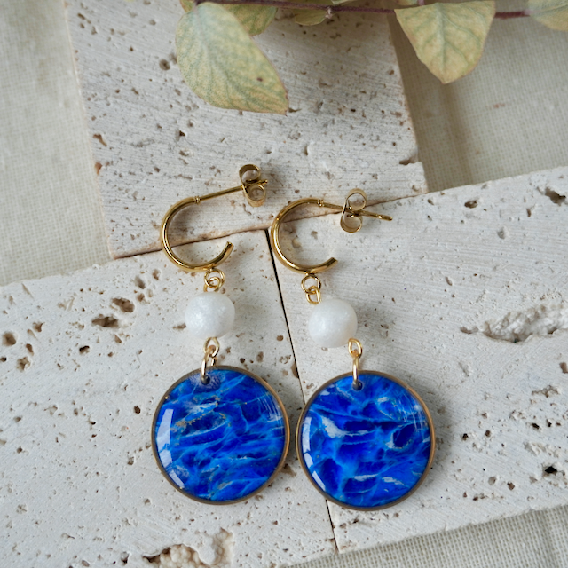 Celestia Stud Huggie Duo Disc