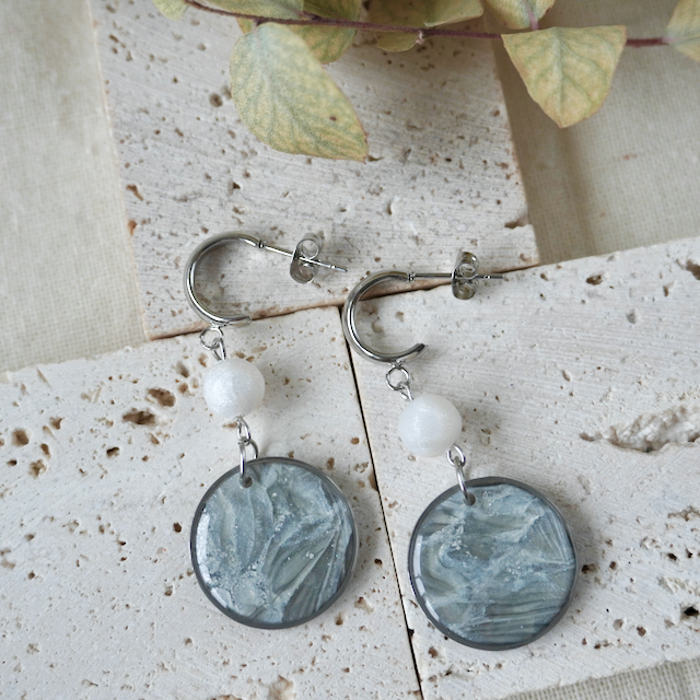 Celestia Stud Huggie Duo Disc