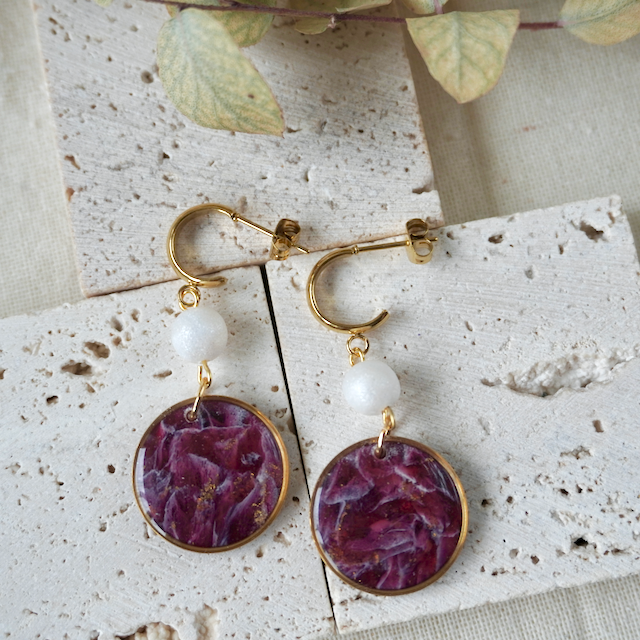 Celestia Stud Huggie Duo Disc