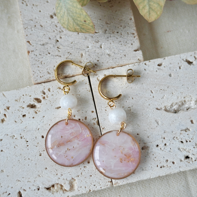 Celestia Stud Huggie Duo Disc