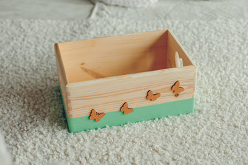 Handcrafted Wooden Storage Box – Ideal for Newborn Gifts & More by Kai aš mažas buvau at www.brixbailey.com