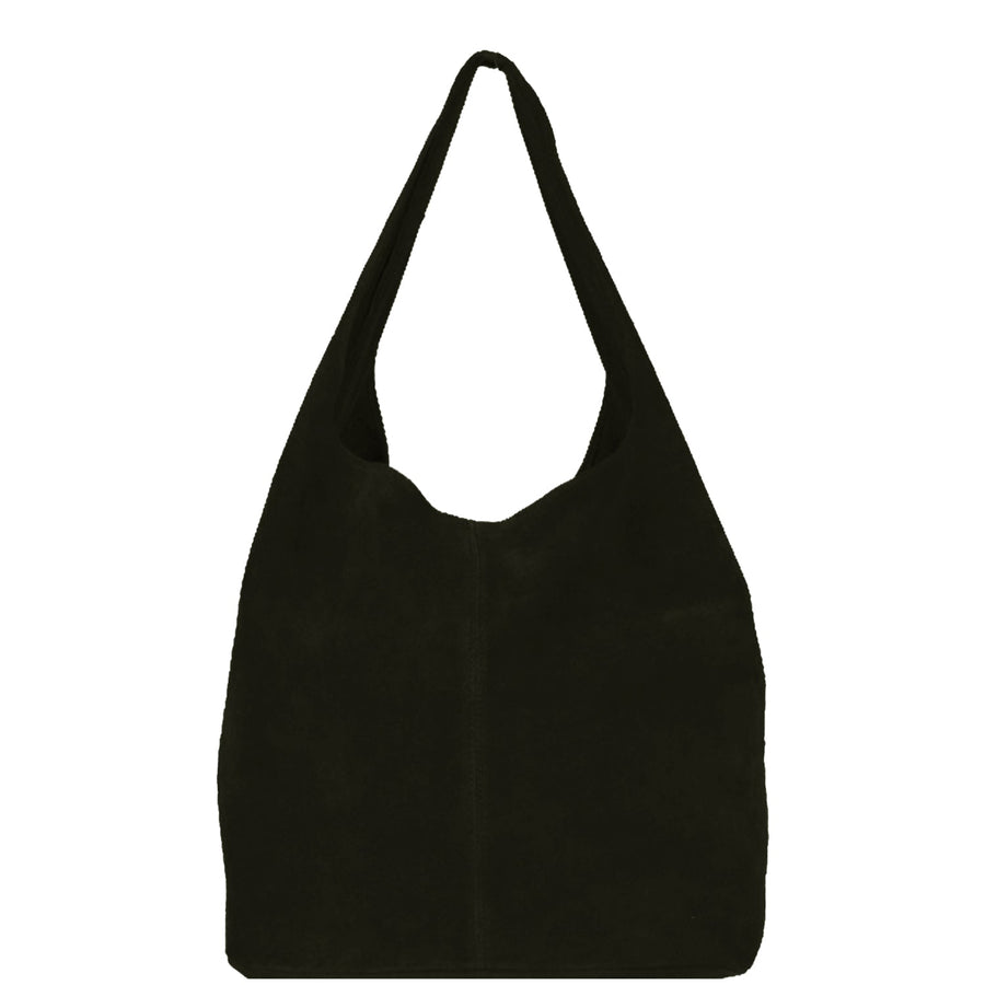 Black Soft Suede Hobo Bag – Ethical & Stylish Shoulder Bag by Brix + Bailey at brixbailey.com