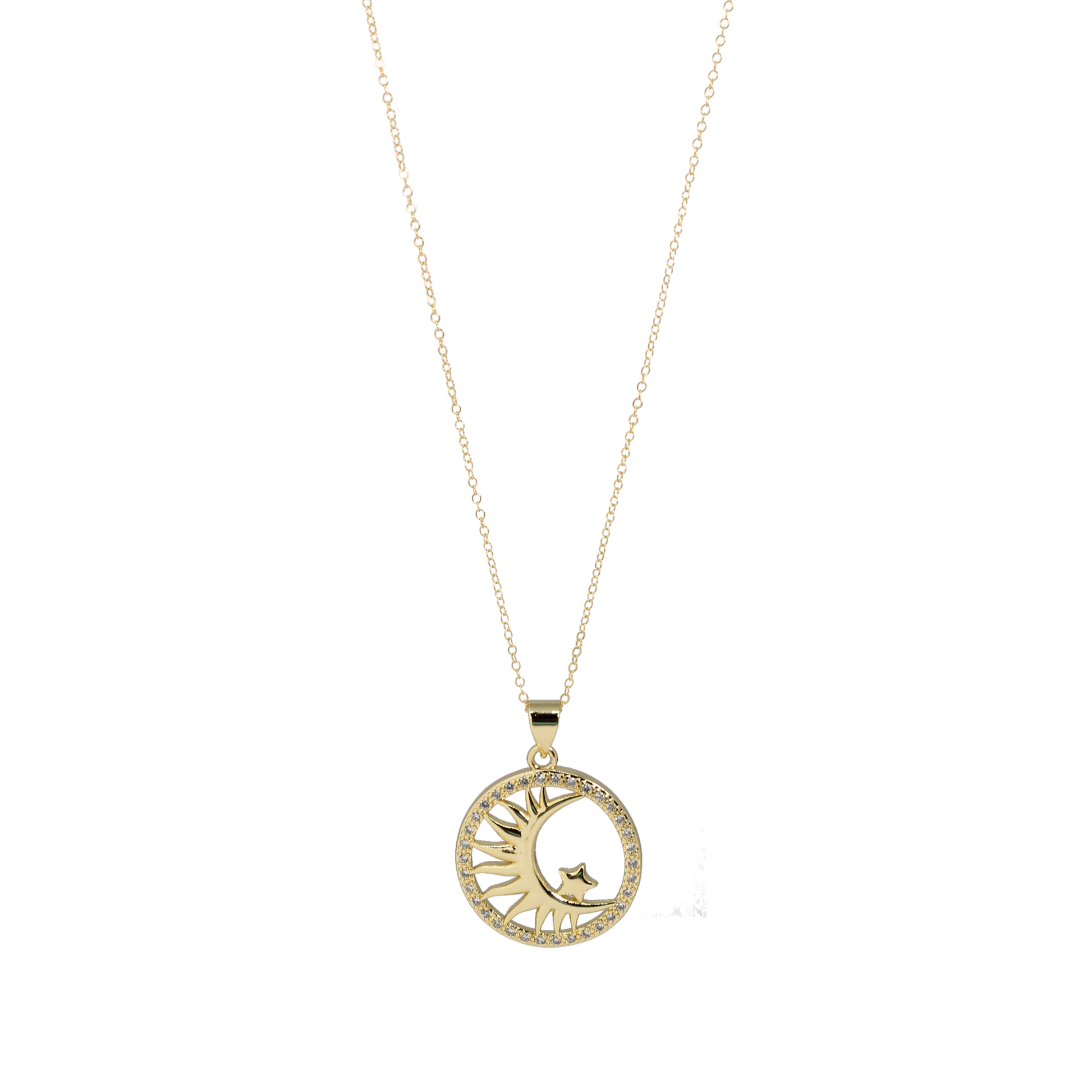 Sun Moon and Stars Necklace