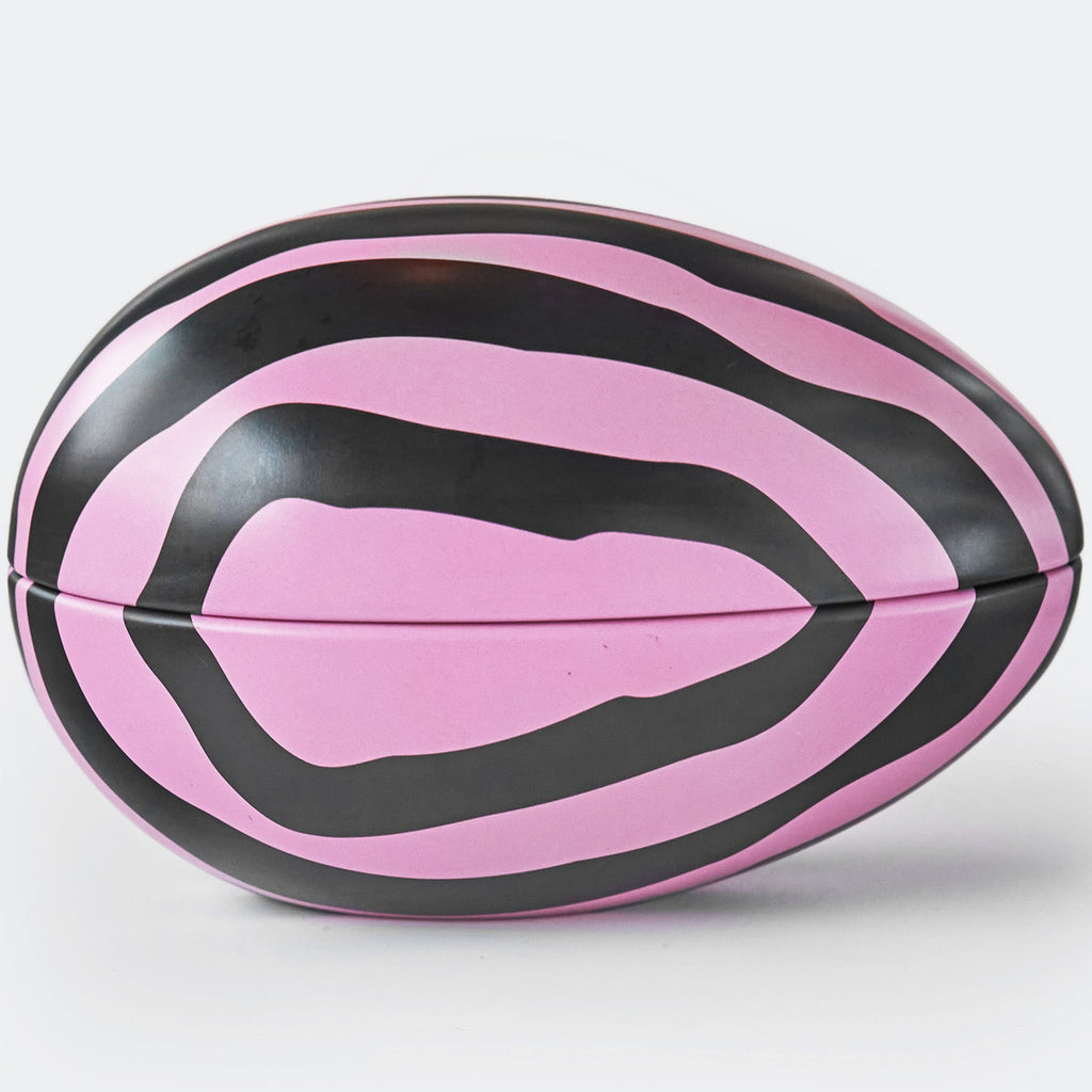 Zara Pink and Black Striped Reusable Easter Egg
