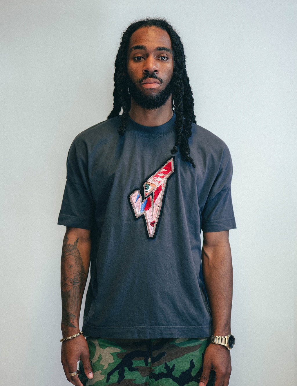 ST Aladdin Sane T-Shirt in Blue/Grey