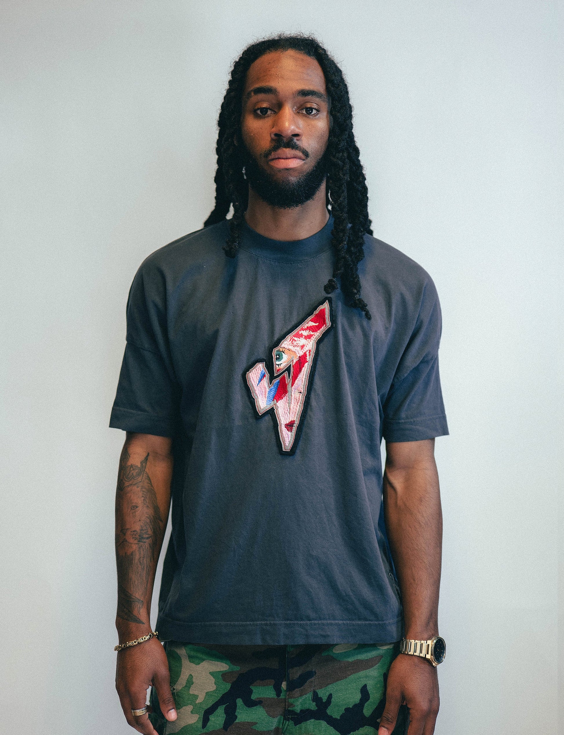 ST Aladdin Sane T-Shirt in Blue/Grey