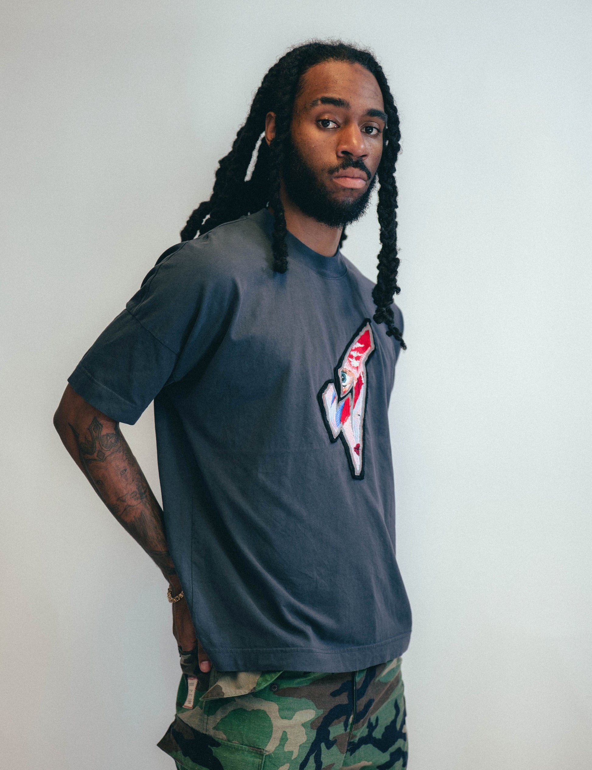 ST Aladdin Sane T-Shirt in Blue/Grey