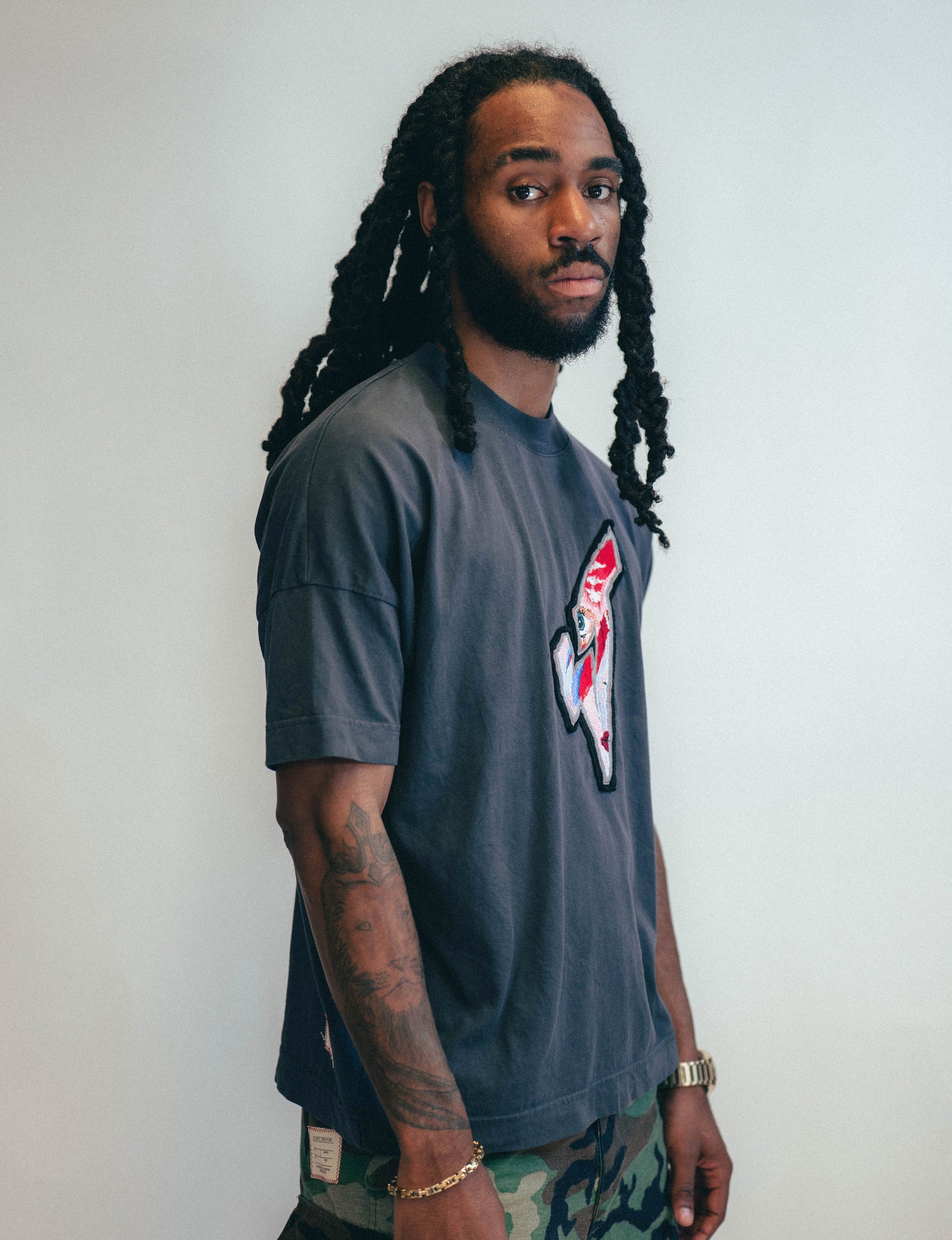 ST Aladdin Sane T-Shirt in Blue/Grey