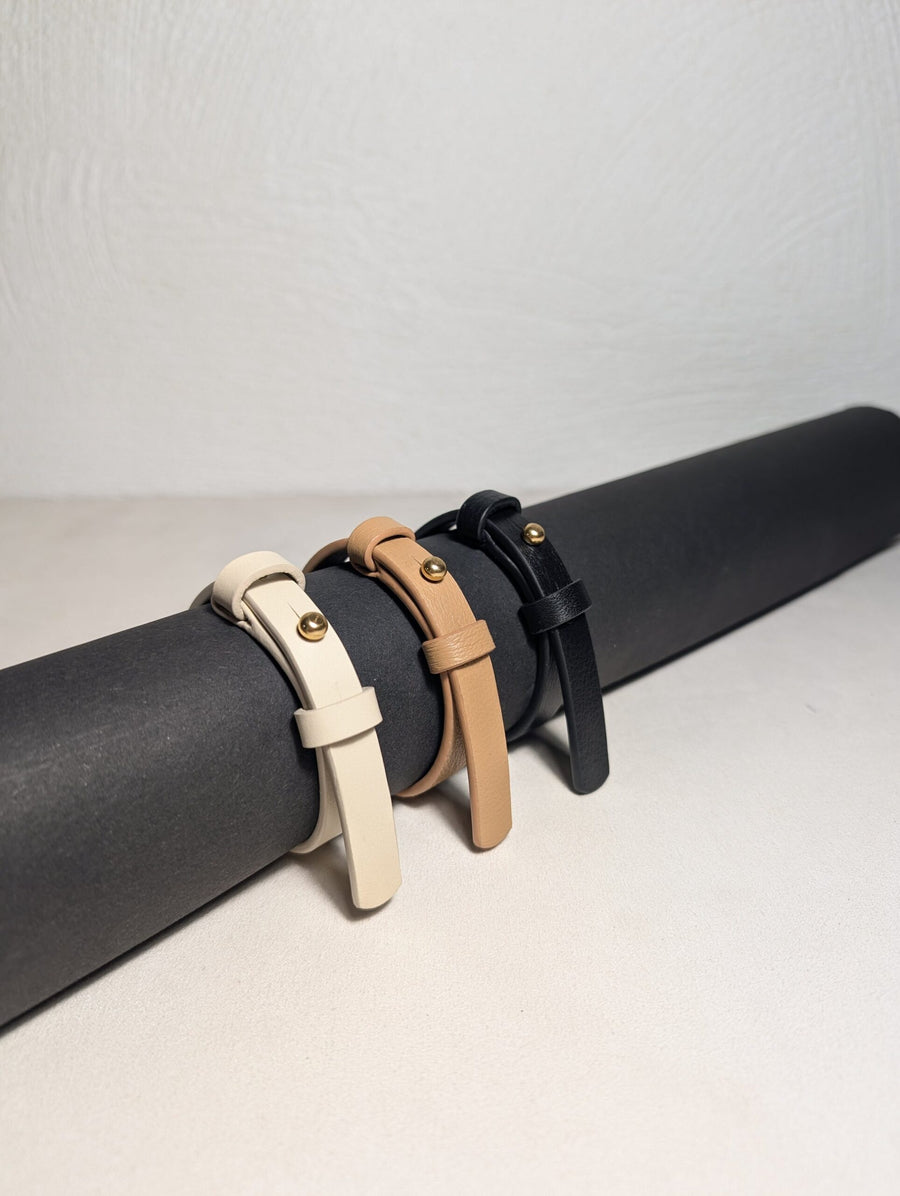 Elegant Double-Layered Leather Bracelet – Classic & Durable by Tairi Roosve at www.brixbailey.com