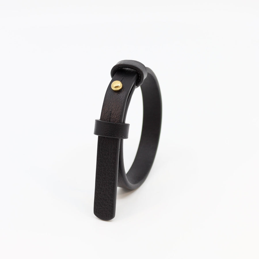 Elegant Double-Layered Leather Bracelet – Adjustable & Sturdy by Tairi Roosve at www.brixbailey.com