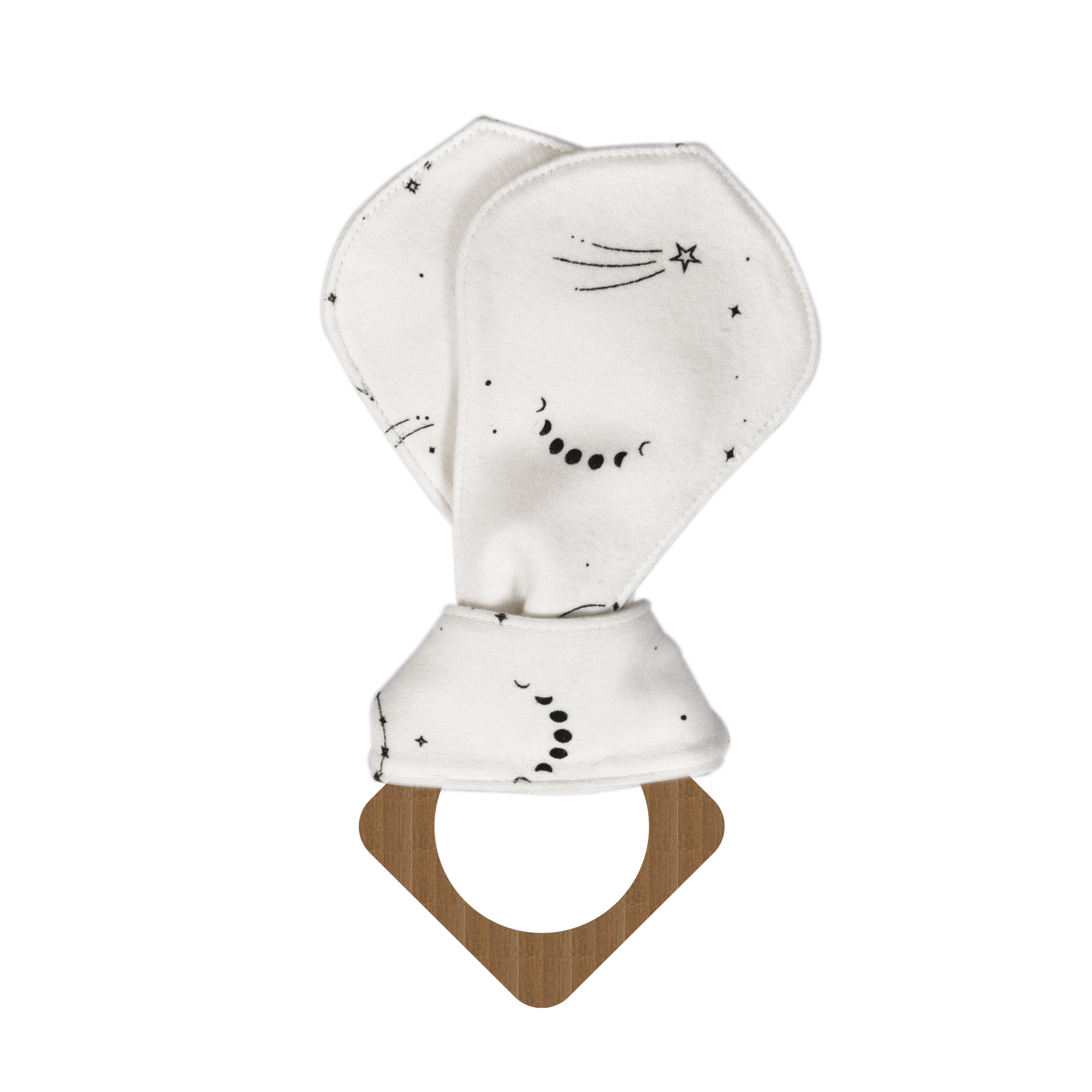 Celestial Teething Ears Wooden Ring and Organic Cotton Toy