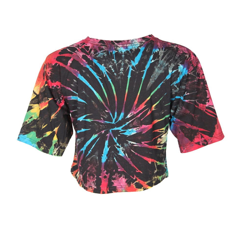Cropped Tie Dye Cotton T Shirt