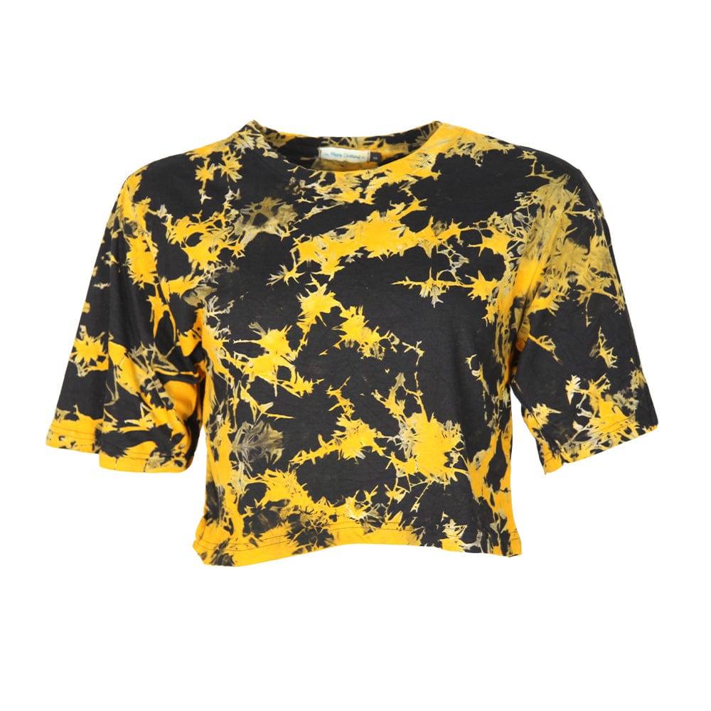 Cropped Tie Dye Cotton T Shirt