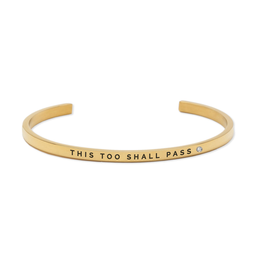 This Too Shall Pass Bracelet – Adjustable & Durable Stainless Steel by Olla at www.brixbailey.com