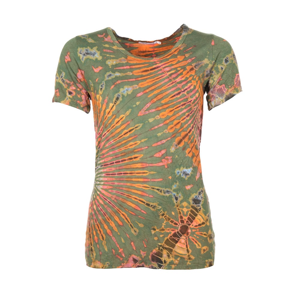 Tie Dye Jersey T-Shirt in Rayon Stretch