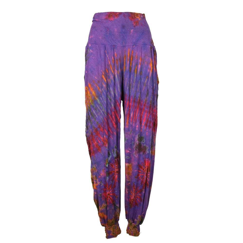 Tie Dye Jersey Harem Pants with Pockets