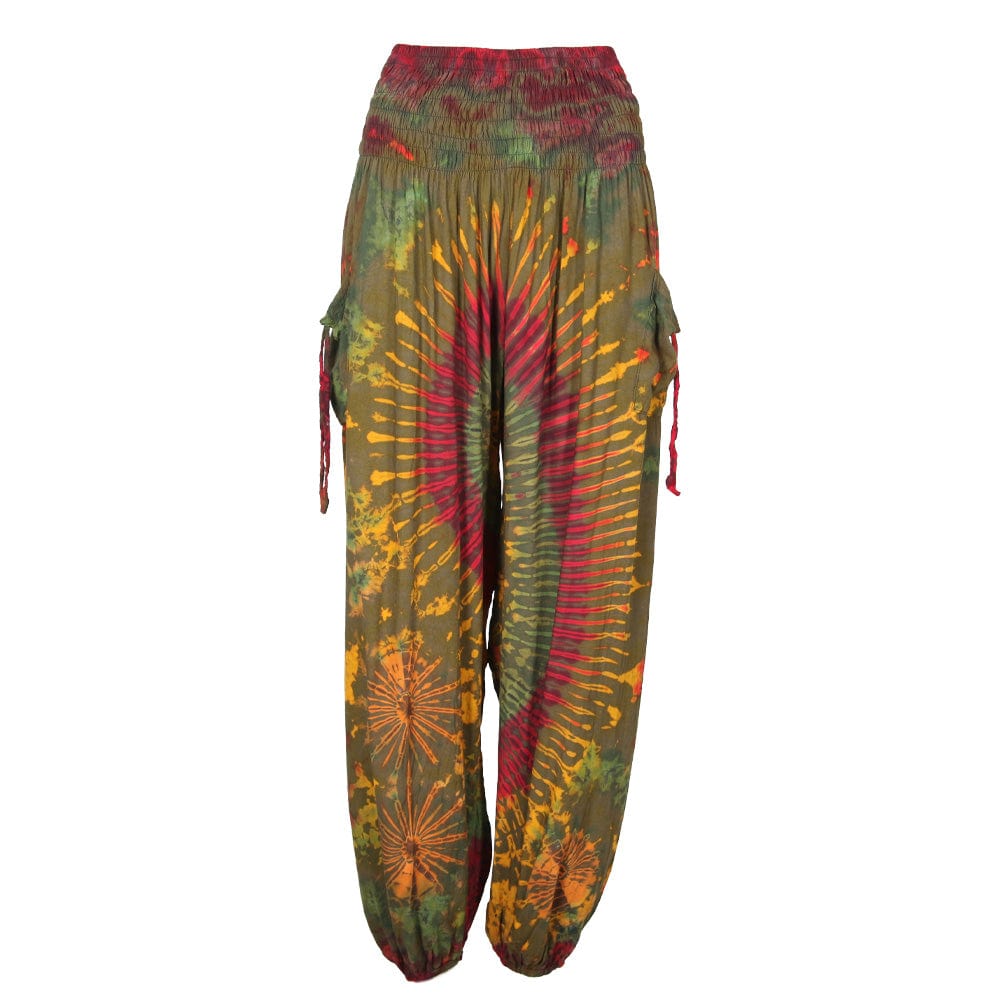 Tie Dye Harem Cargo Pants