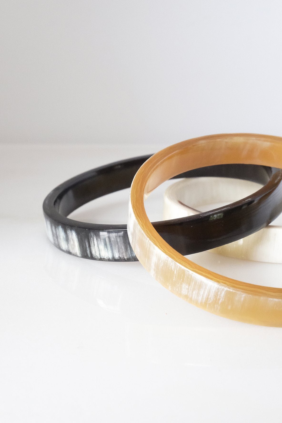 Minimalist Buffalo Horn Bangle Bracelet