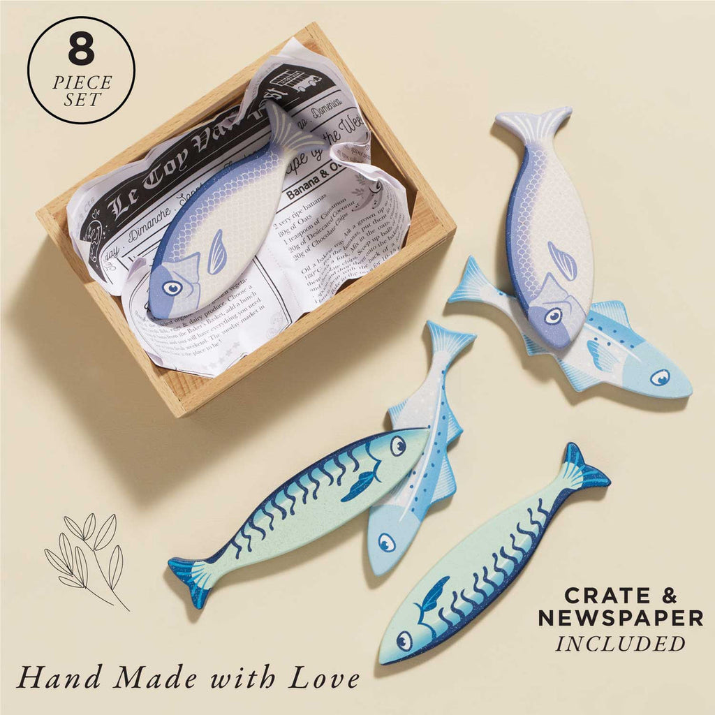 Market Fish Wooden Play Food Crate