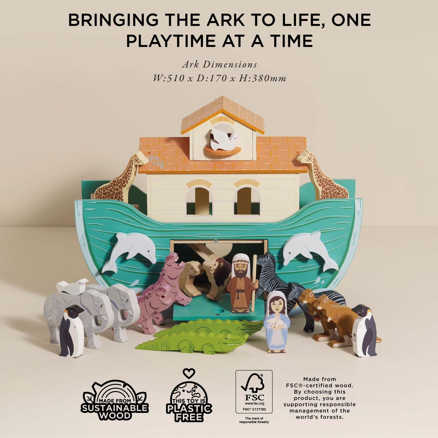 Noah’s Great Wooden Ark & Animals