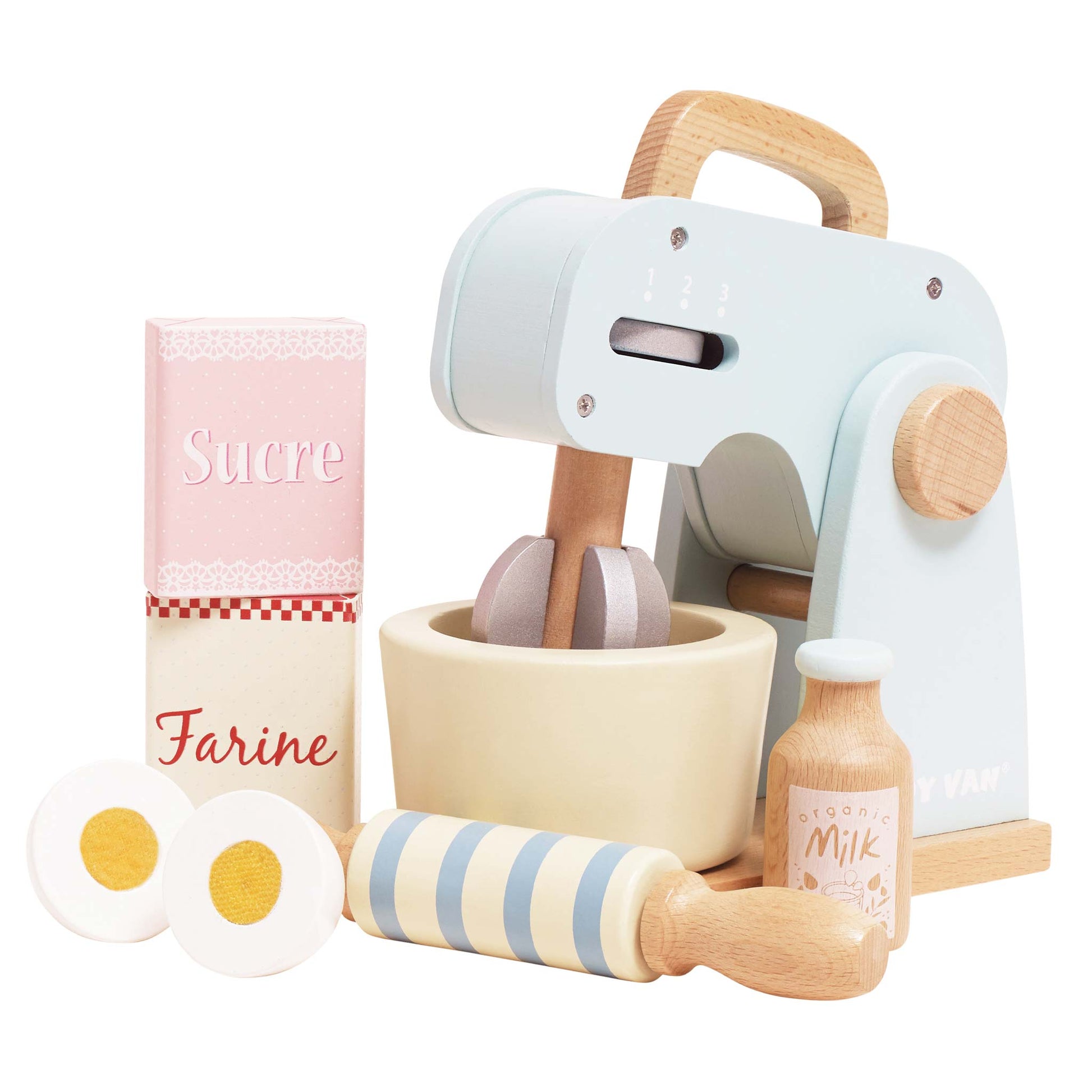 Wooden Baker's Mixer Set with Play Ingredients