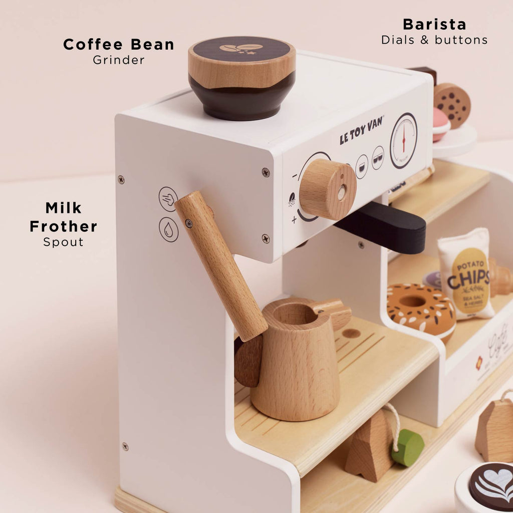 Tabletop Cafe Playset with Working Coffee Machine
