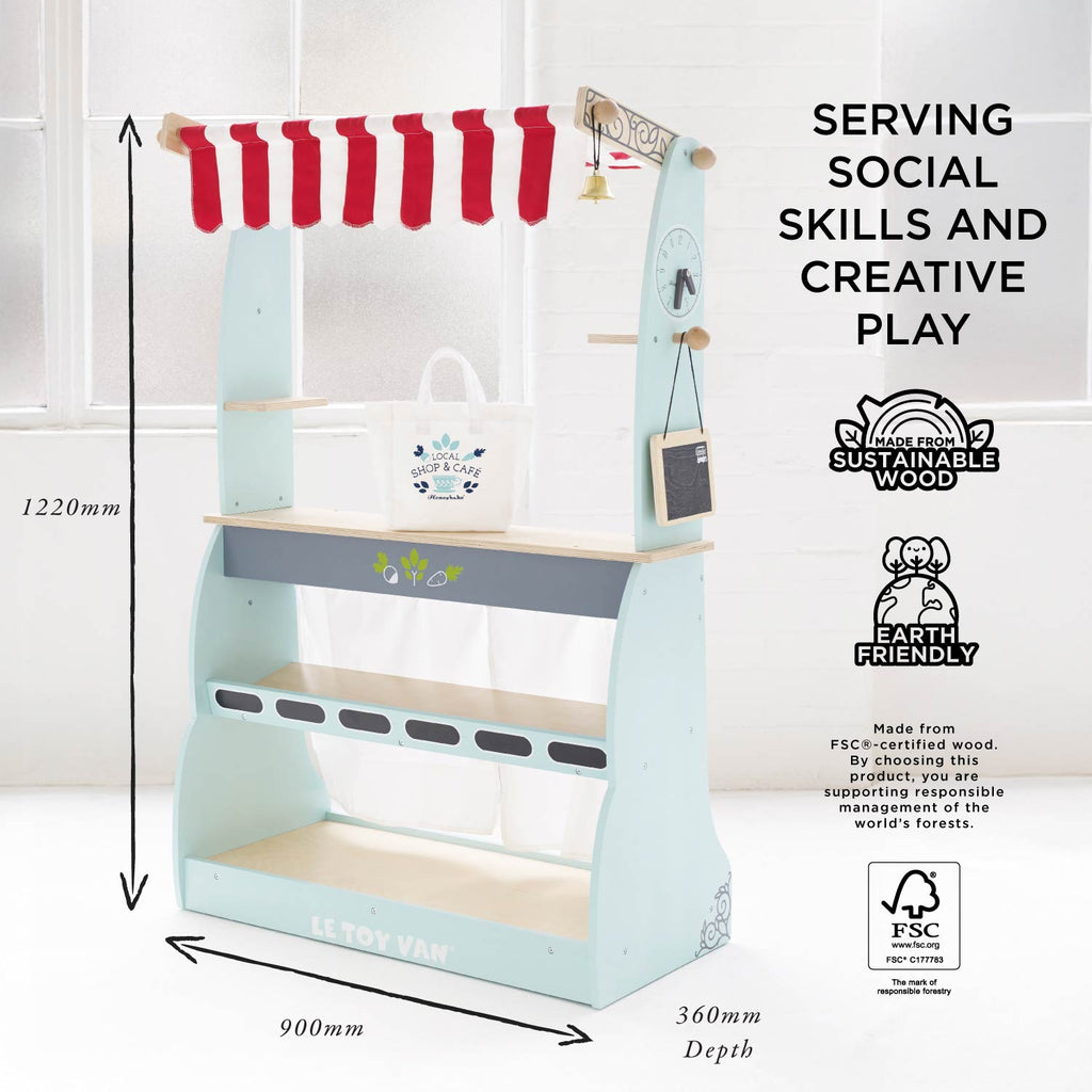 Reversible Wooden Shop and Cafe Market Stand