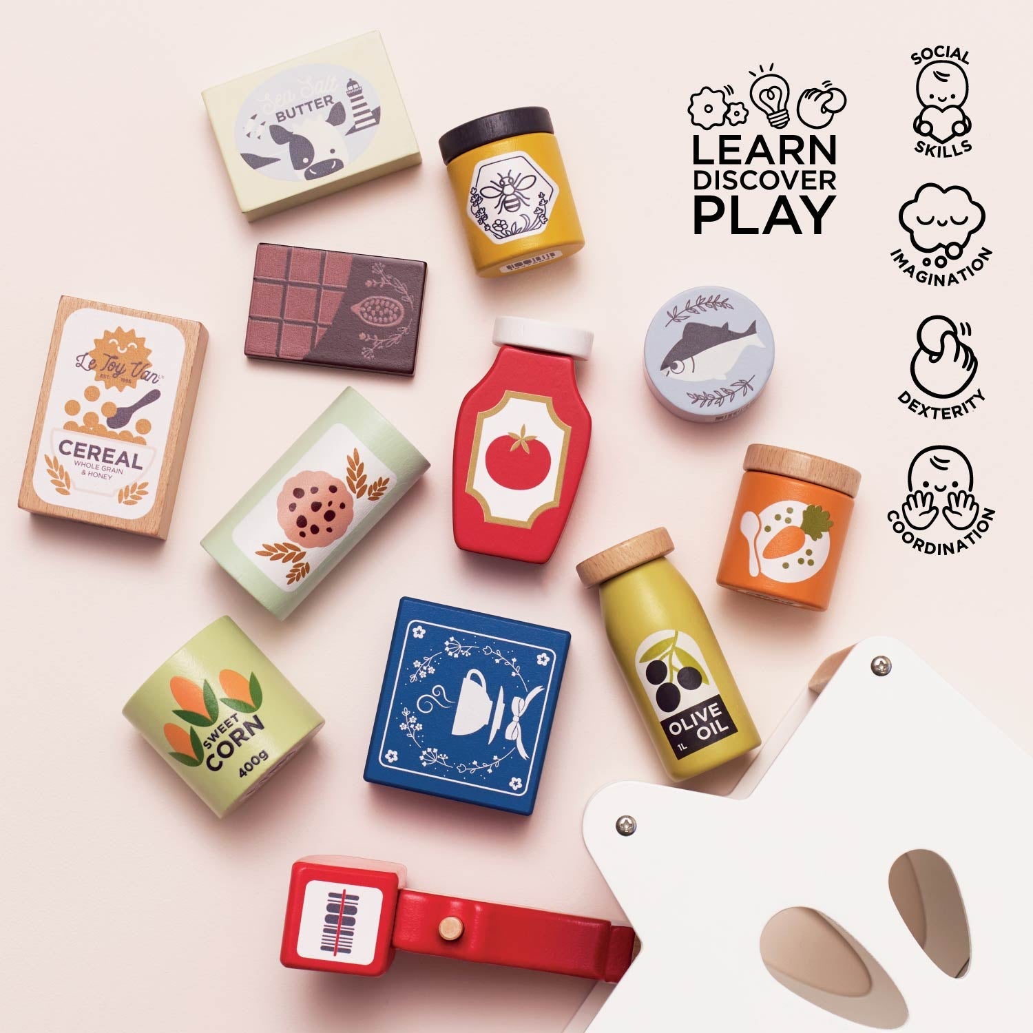 Wooden Grocery Set with Barcode Scanner