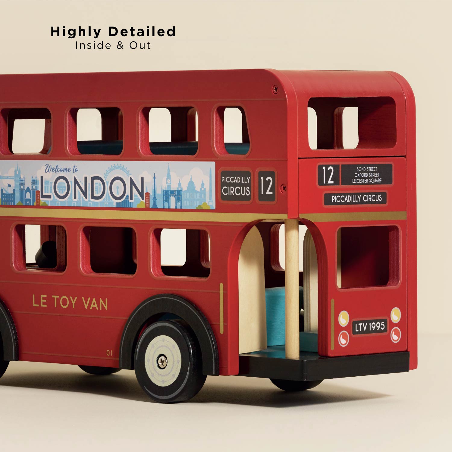 Wooden London Bus Toy