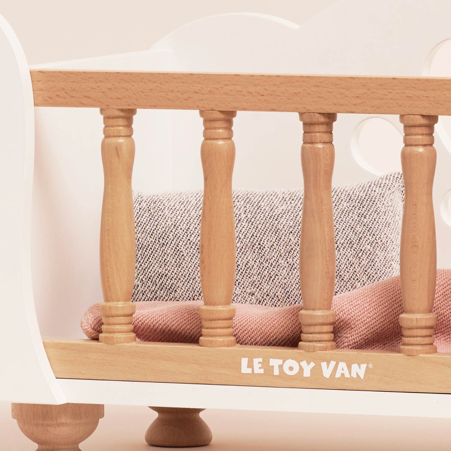 Wooden Doll's Cot with Bedding Set