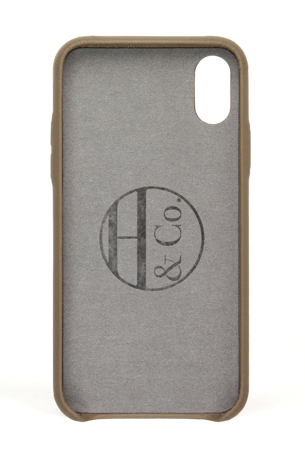 Taupe Leather iPhone X Case