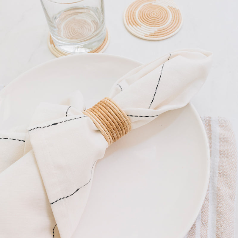 Hand Woven Sisal Napkin Rings Set of Four