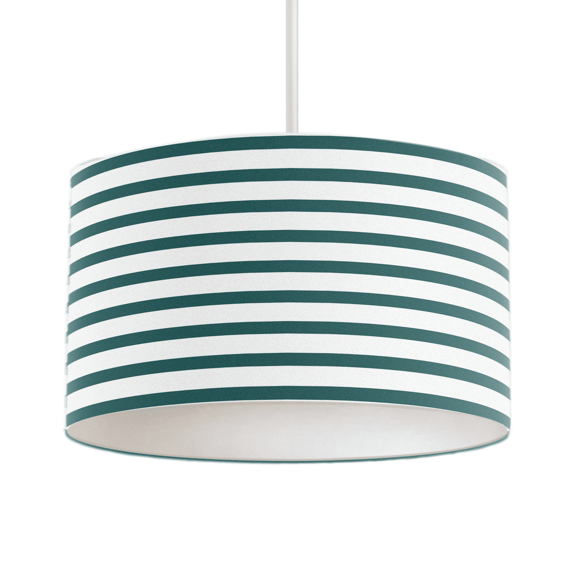 Teal and White Geometric Striped Lampshade, Ceiling or Table Lamp Shade
